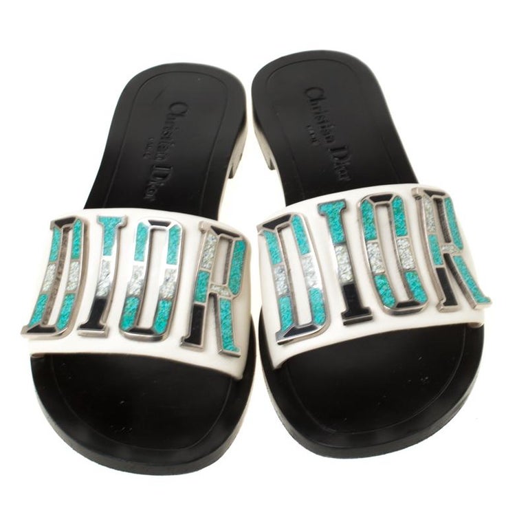 dior leather slides