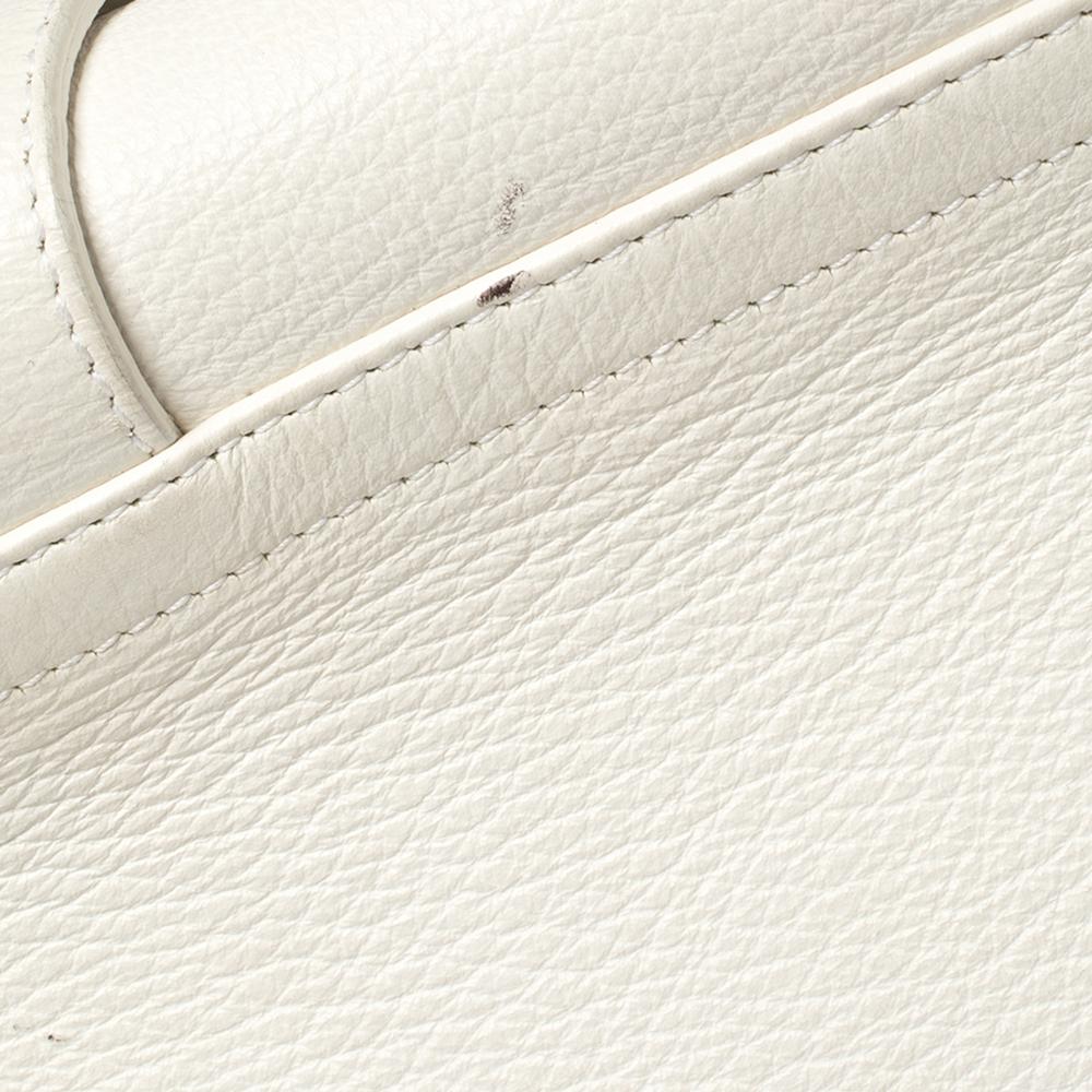 Dior White Leather Gaucho Alpine Saddle Bag 5