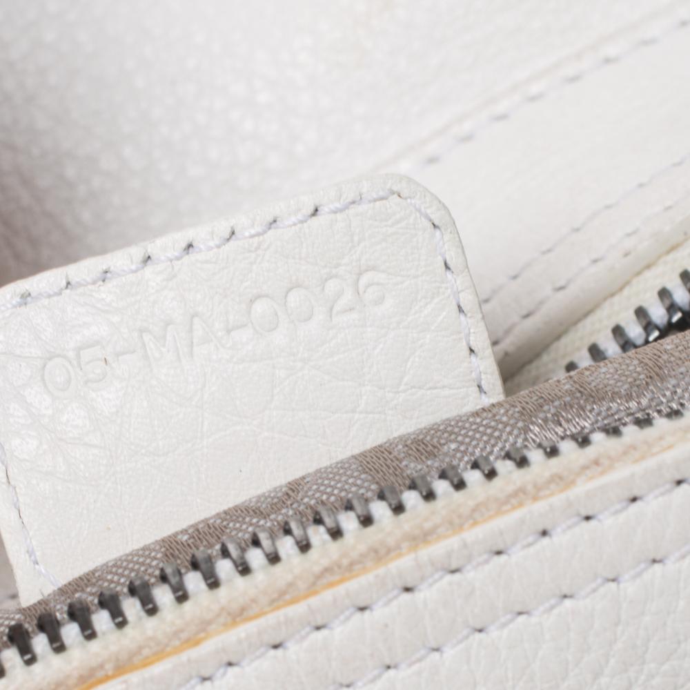 Dior White Leather Gaucho Double Saddle Bag 7