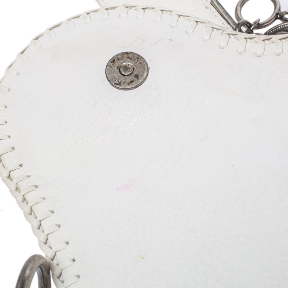 Dior Gaucho Double Saddle Bag aus weißem Leder 2