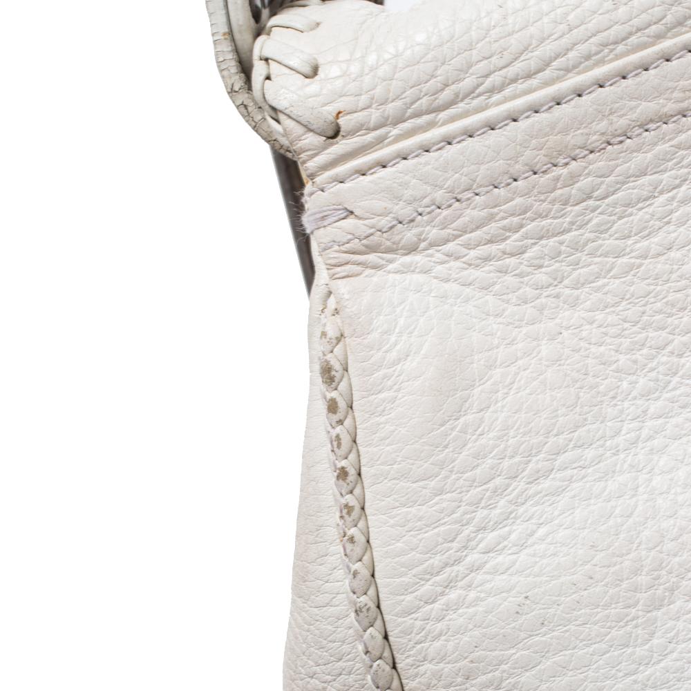 Women's Dior White Leather Gaucho Double Saddle Bag