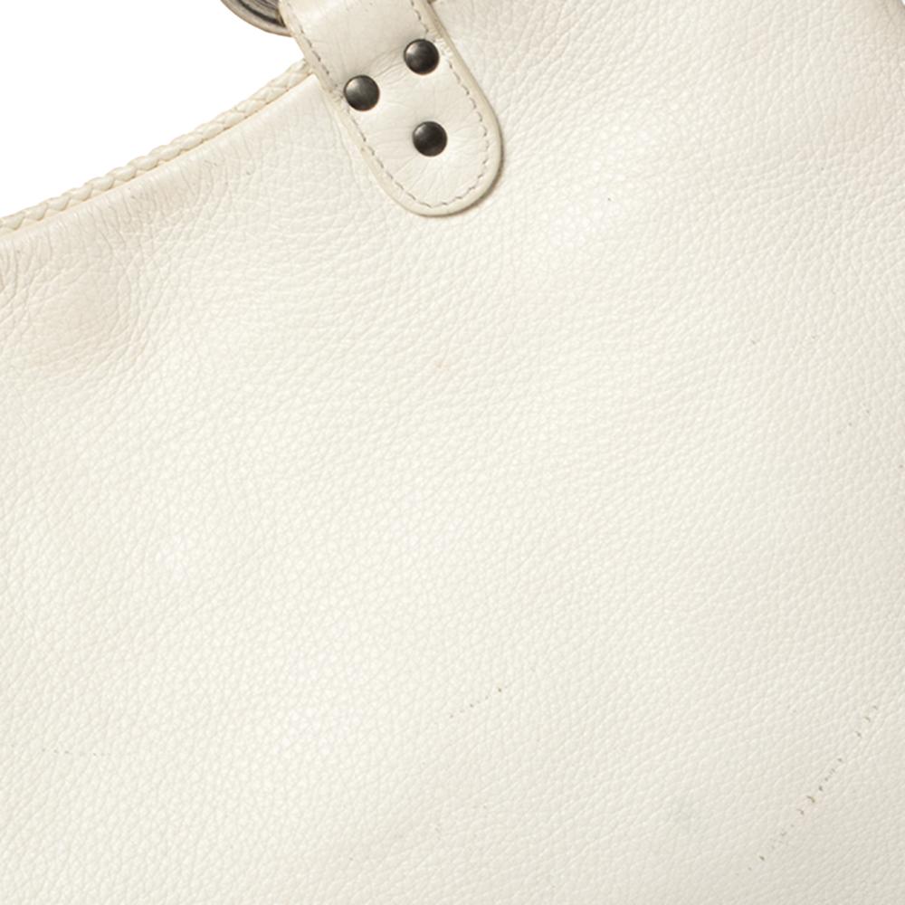 Dior White Leather Gaucho Double Saddle Shoulder Bag 5