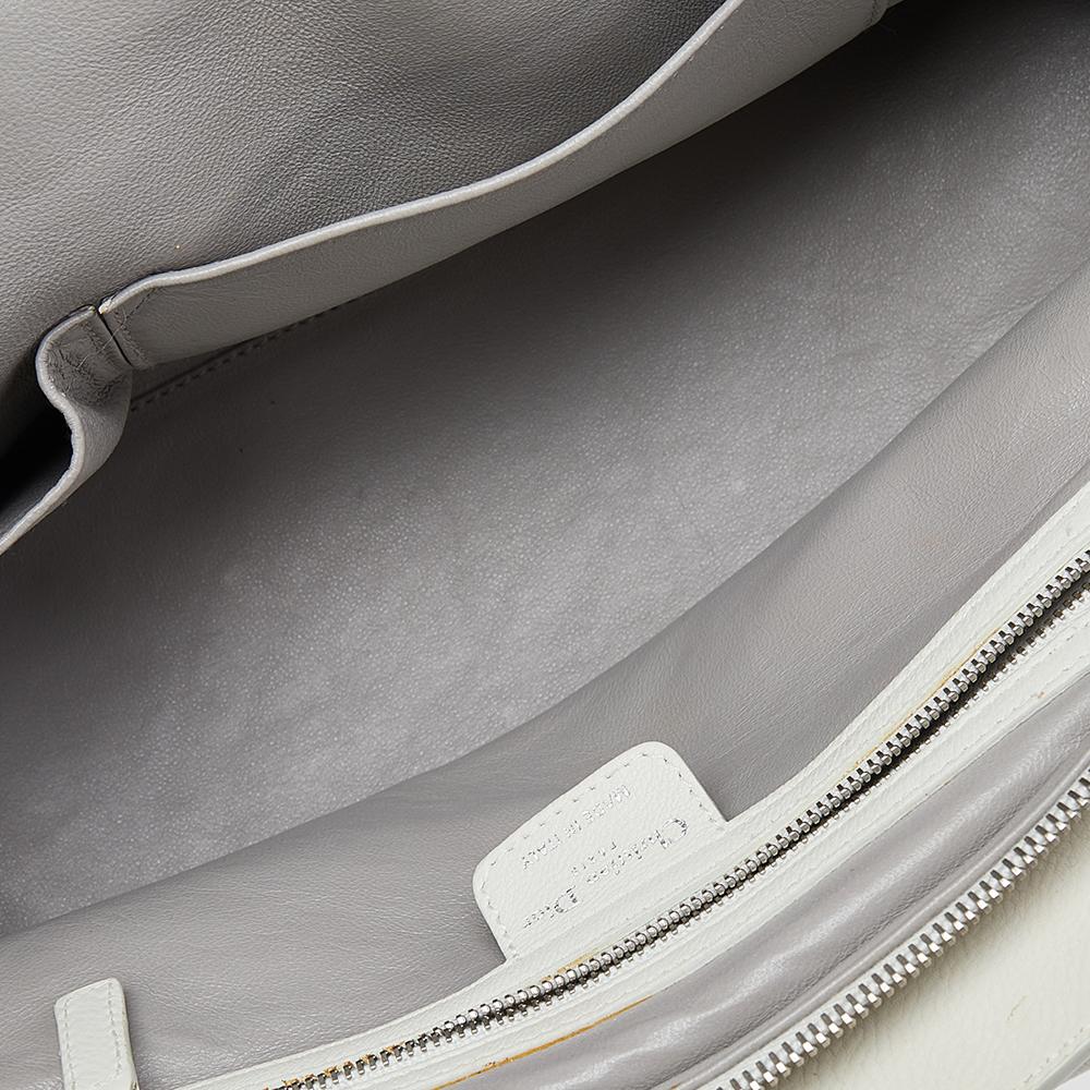 Dior White Leather Large My Dior Frame Satchel 3