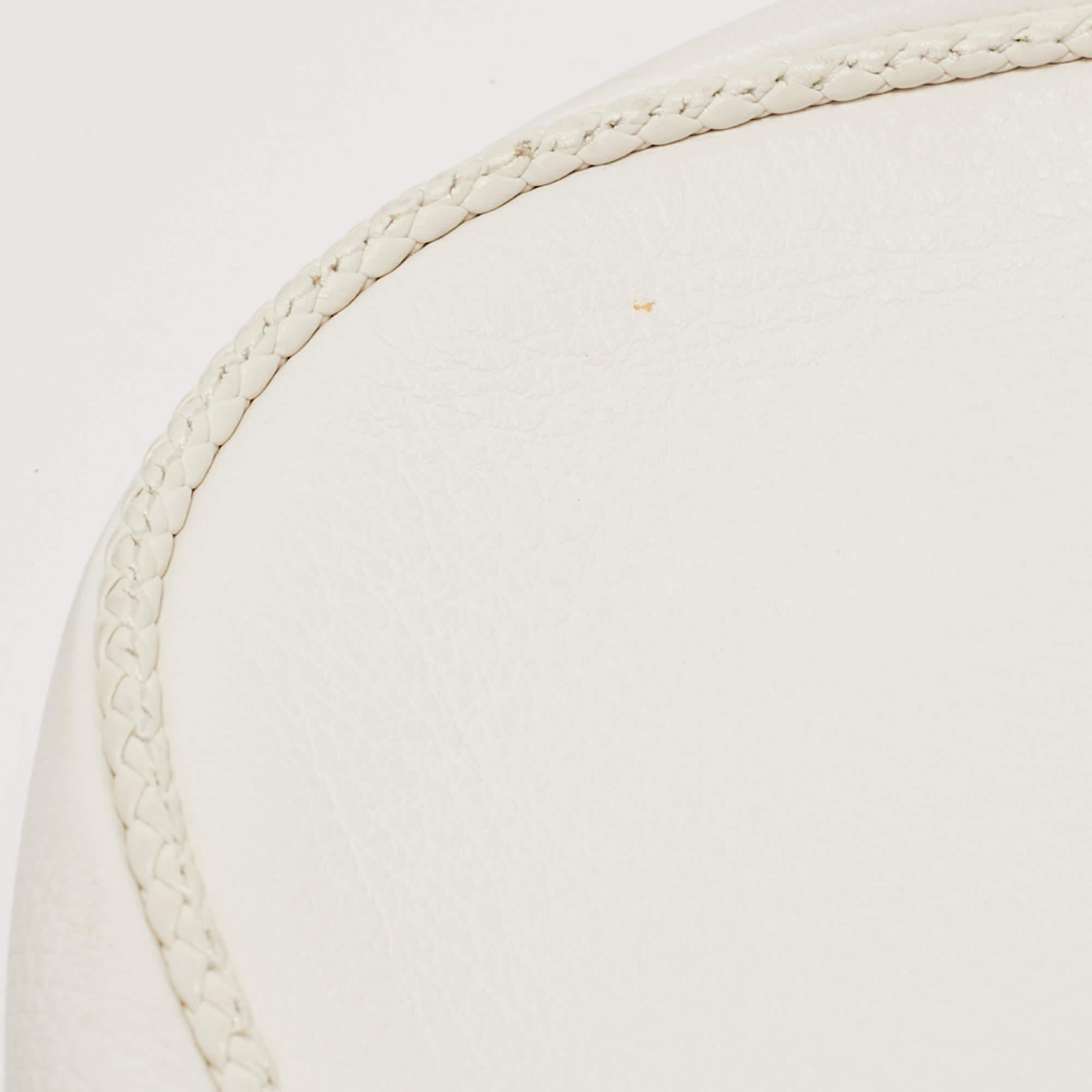 Dior White Leather Limited Edition 0168 Gaucho Alpine Saddle Bag 4