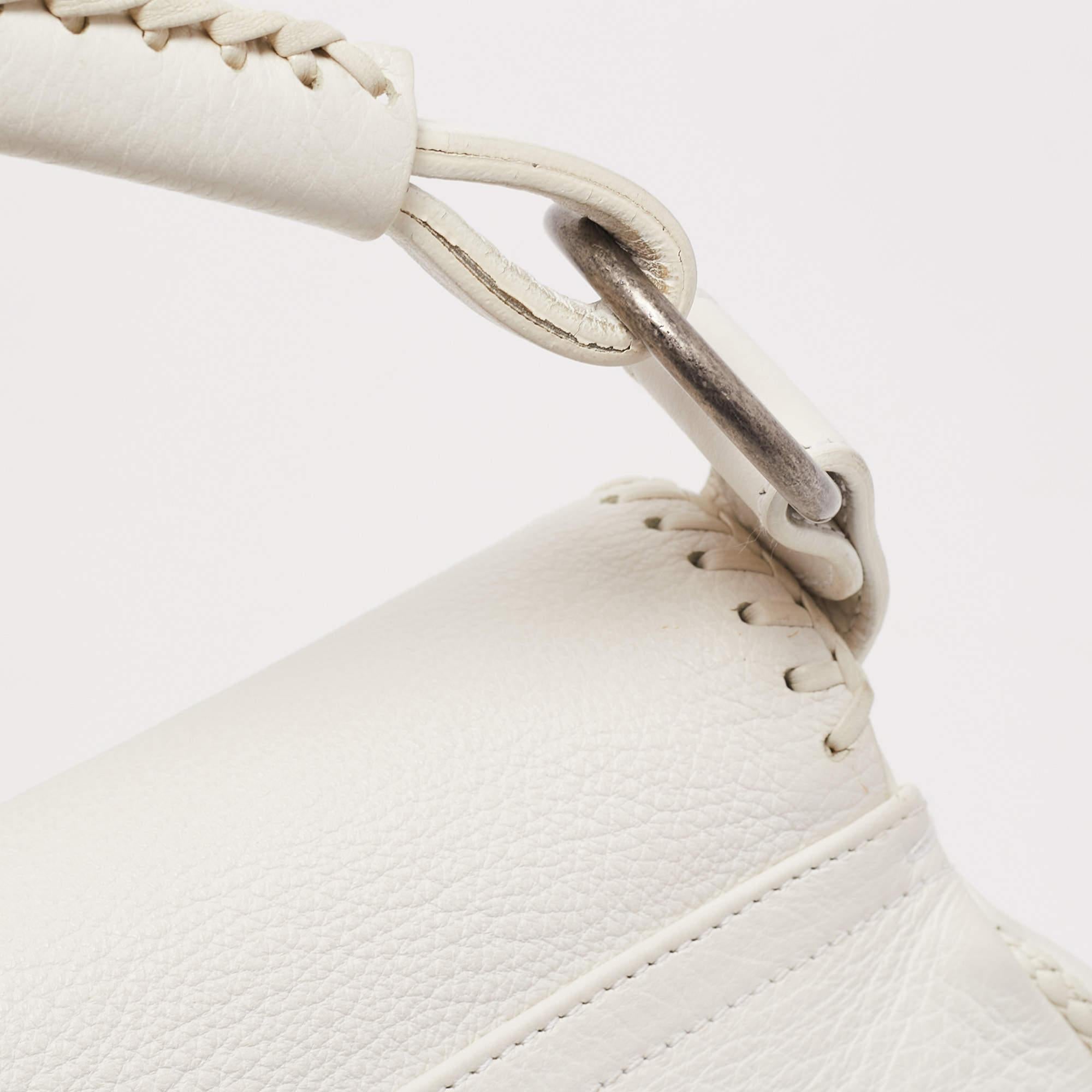 Dior Weiße Leder Limited Edition 0168 Gaucho Alpine Satteltasche 13