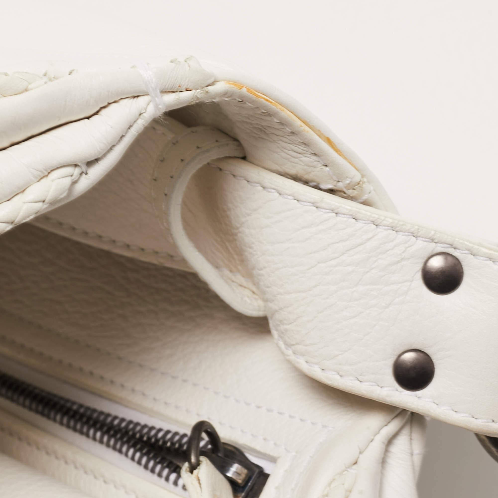 Dior Weiße Leder Limited Edition 0168 Gaucho Alpine Satteltasche 2