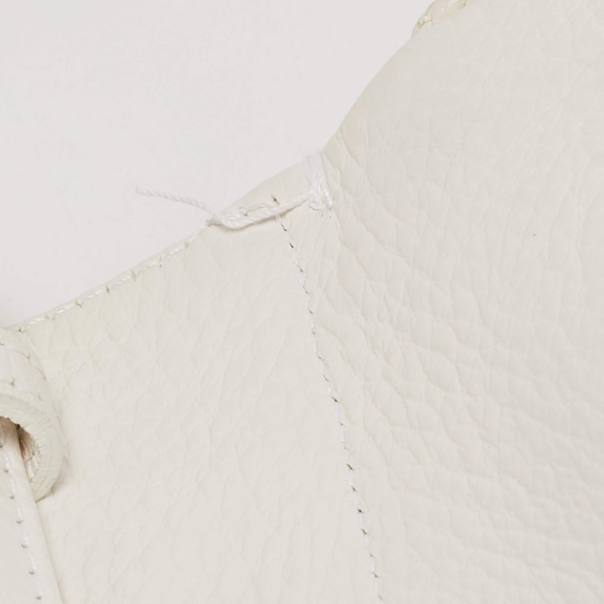 Dior White Leather Limited Edition 0168 Gaucho Alpine Saddle Bag 2