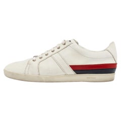 Dior White Leather Low Top Sneakers Size 45