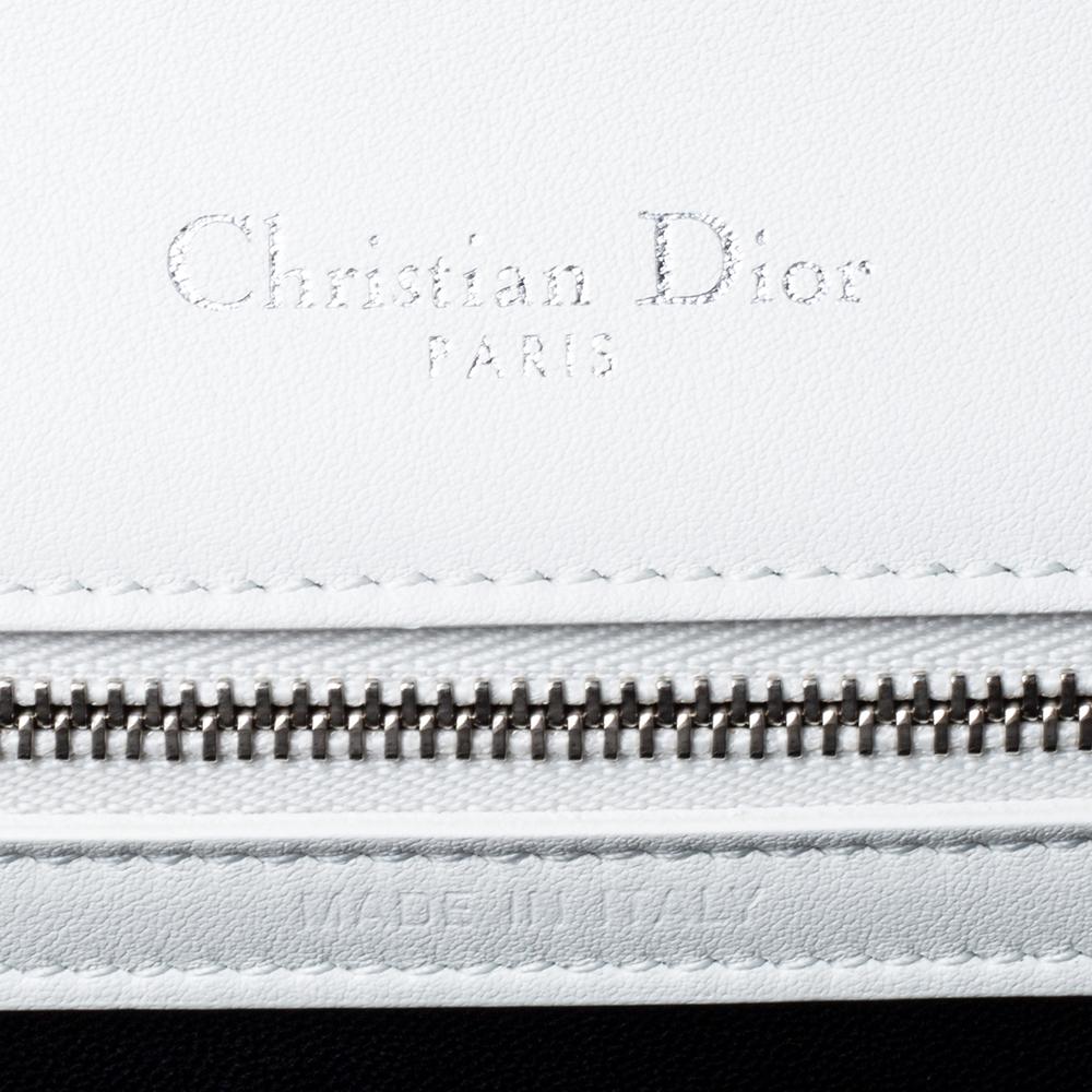 Dior White Leather Medium Diorama Paradise Shoulder Bag 6