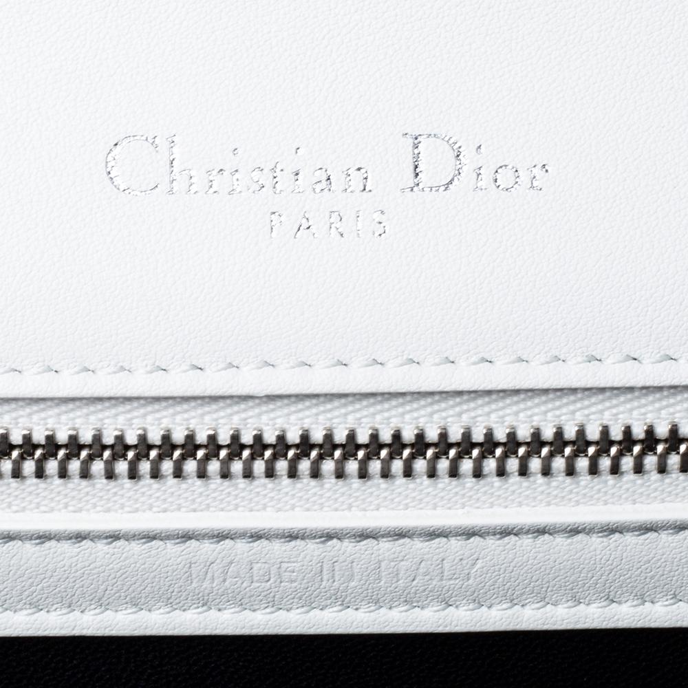 Dior Weißes Leder Medium Diorama Paradise Umhängetasche 6