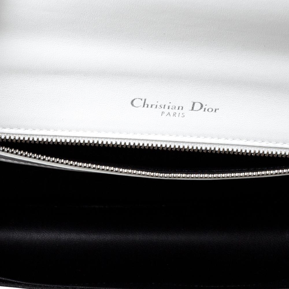 Dior White Leather Medium Diorama Paradise Shoulder Bag 3
