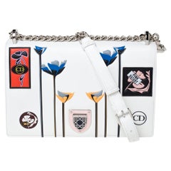 Dior Weißes Leder Medium Diorama Paradise Umhängetasche