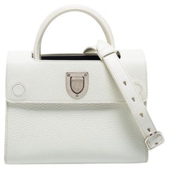 Dior Mini Diorever Tote en cuir blanc