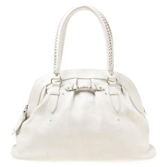 Dior White Leather My Dior Frame Satchel