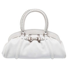 Dior White Leather My Dior Frame Satchel