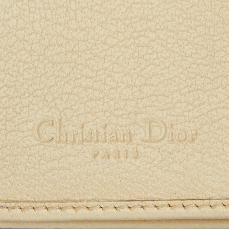 Dior White Leather Saddle Wallet For Sale at 1stDibs