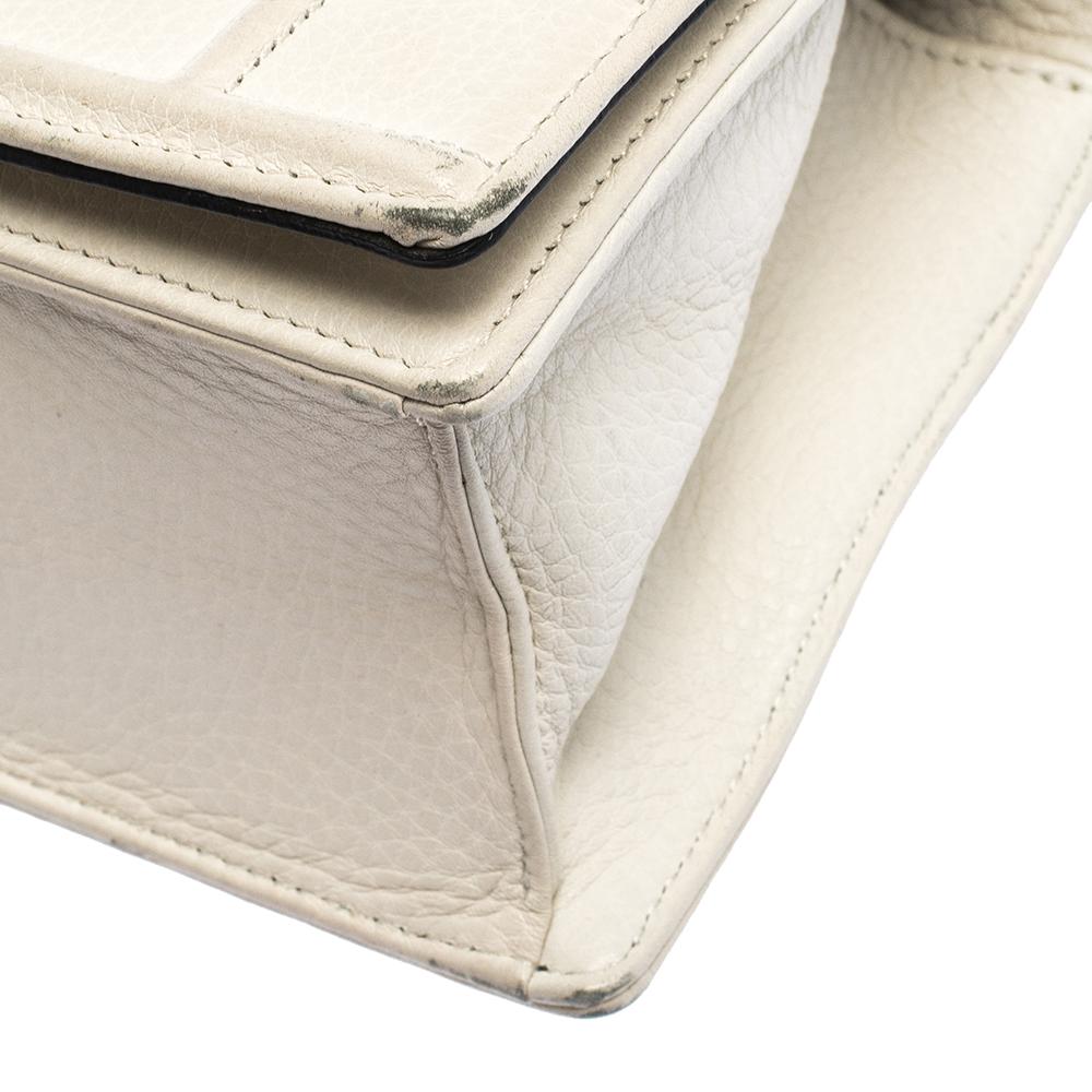 Dior White Leather Small Diorama Shoulder Bag 3