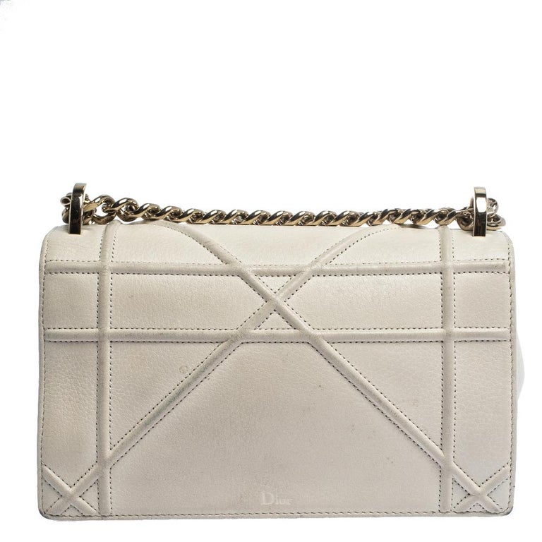 Dior Off White Leather Small Diorama Shoulder Bag at 1stDibs