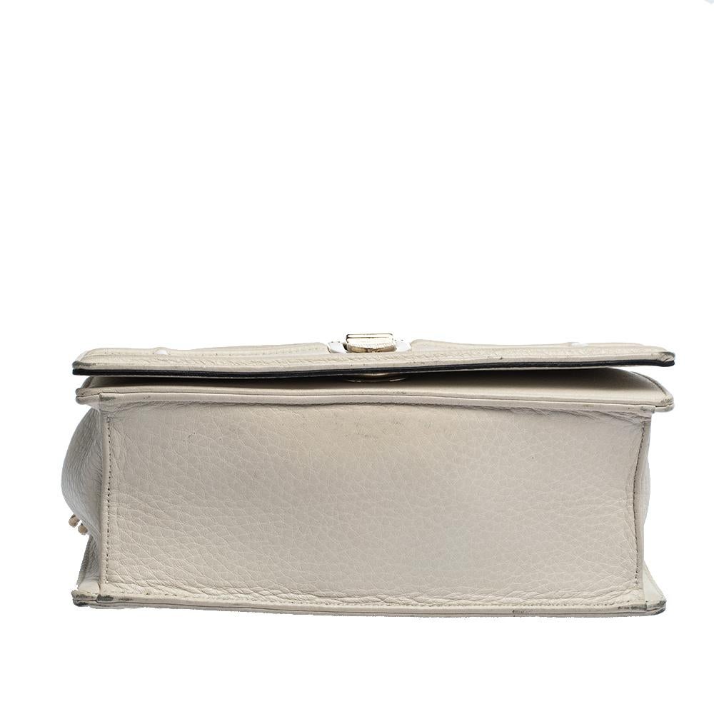 Dior White Leather Small Diorama Shoulder Bag 1