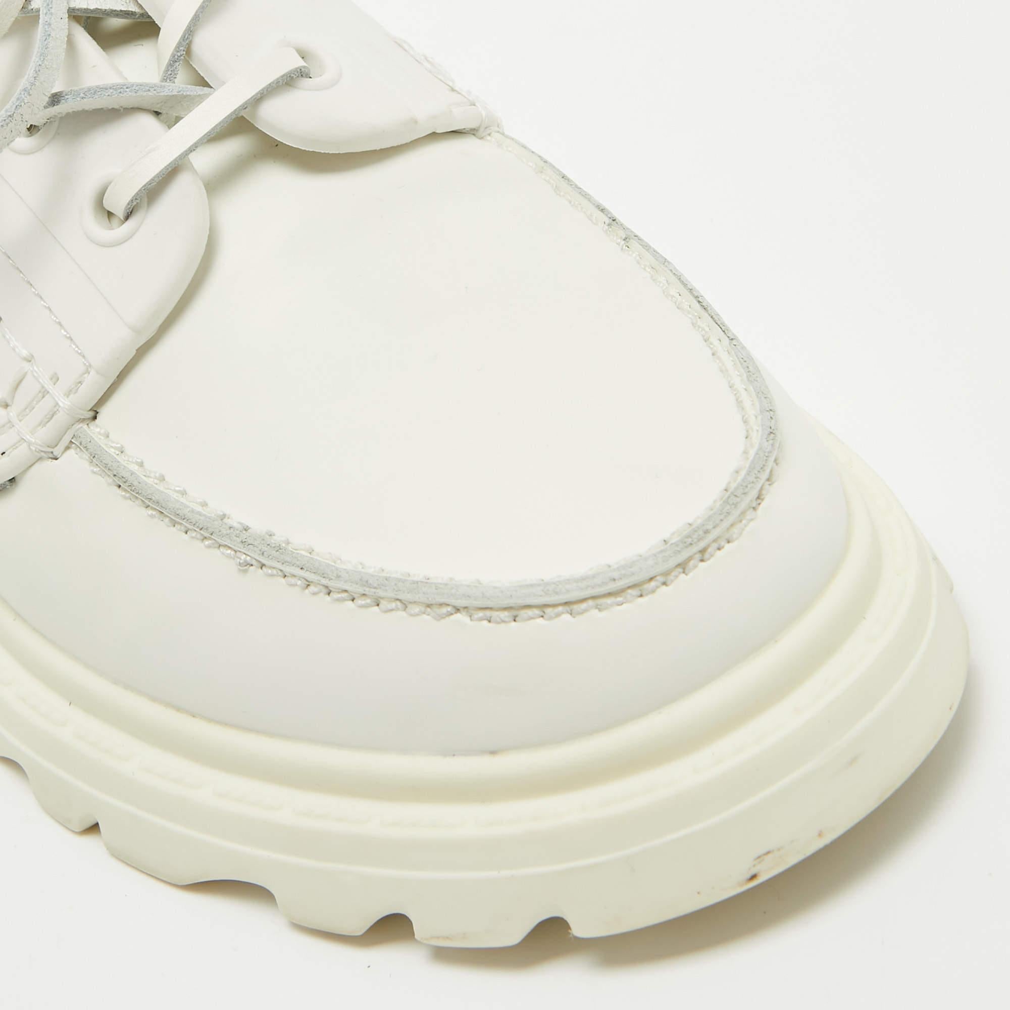 Dior White Leather Walker Boat Sneakers Size Size 39 1