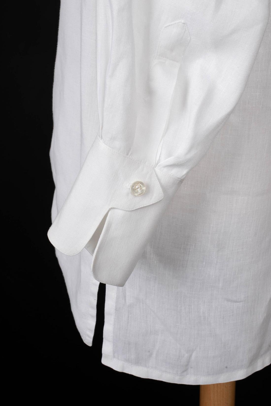 Women's Dior White Linen Shirt For Sale