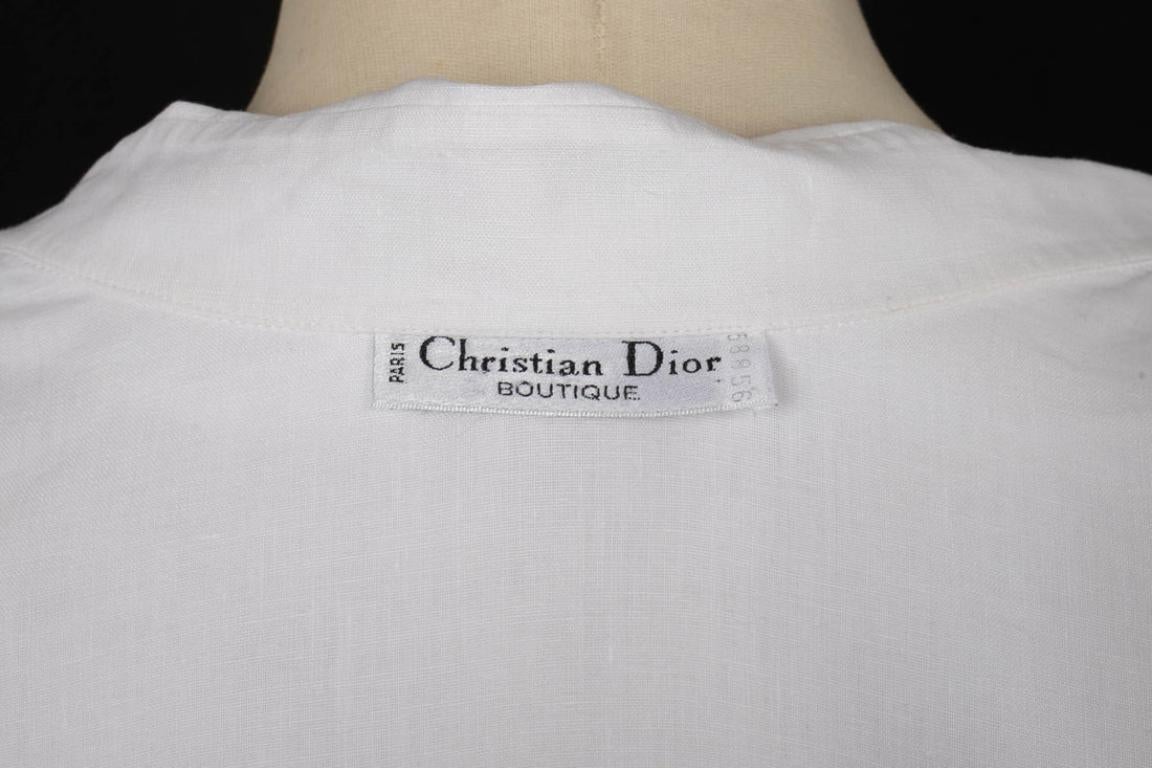 Dior White Linen Shirt For Sale 3