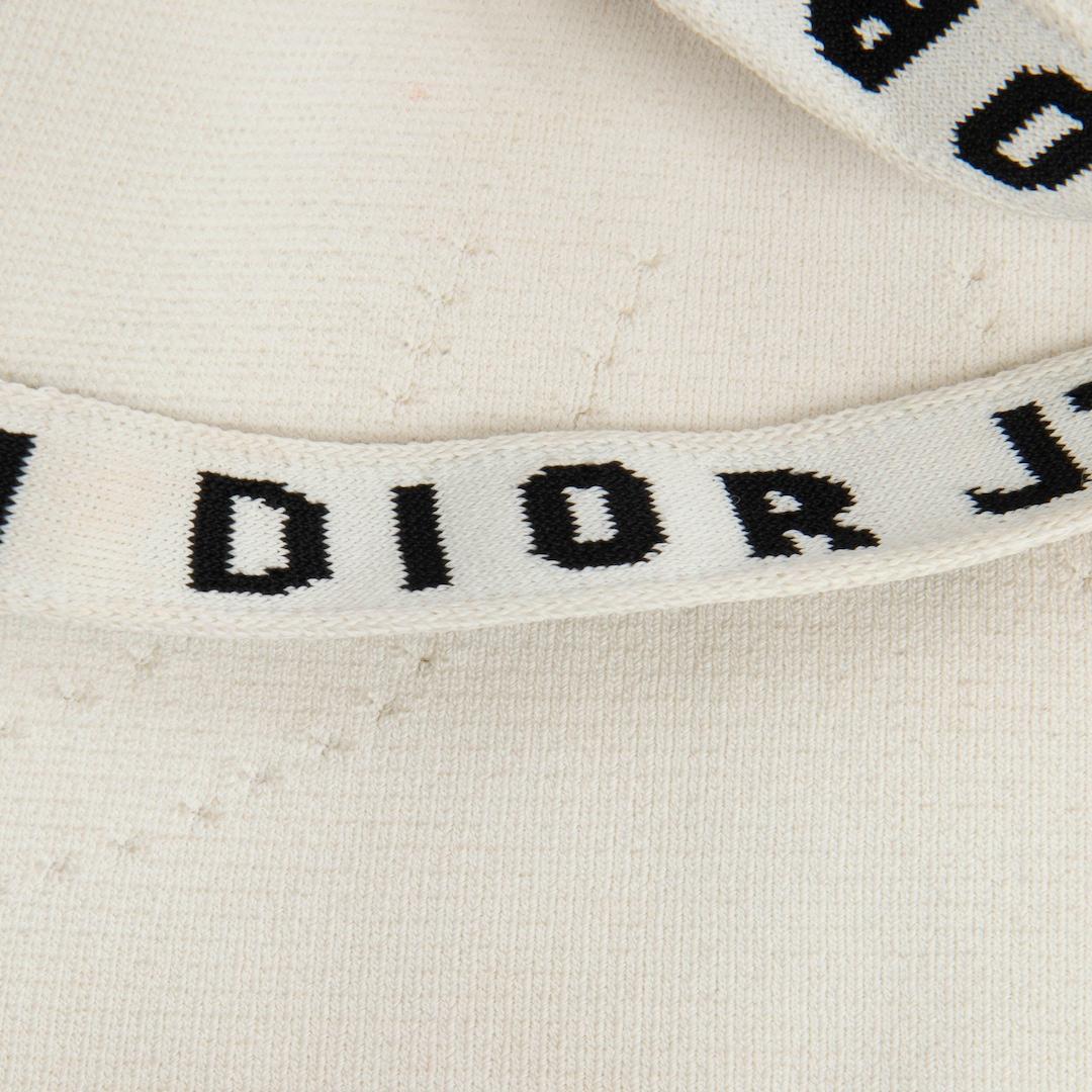 Dior White Logo Detail Bralette Size S In Good Condition For Sale In London, GB