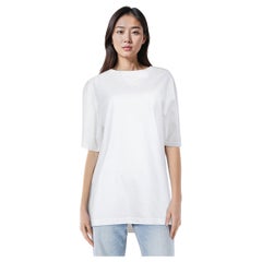 Camiseta de manga corta bordada con logotipo blanco Dior Talla M