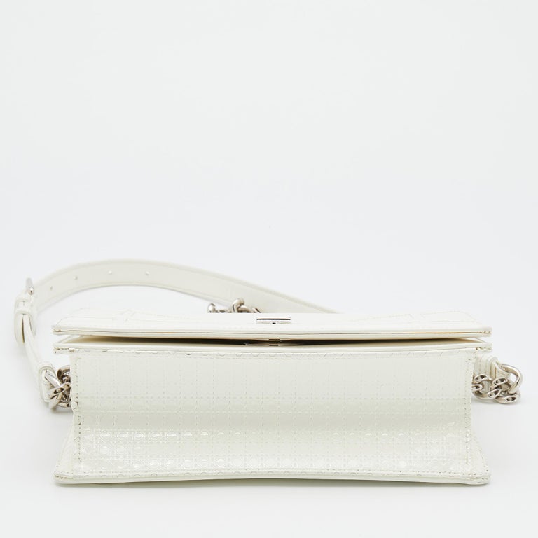Dior White Micro Cannage Patent Leather Small Diorama Shoulder Bag For — free download