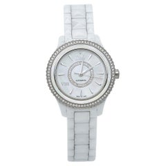 Dior White Mother of Pearl Diamond Ceramic Stainless Steel Dior VIII CD1245E9C00
