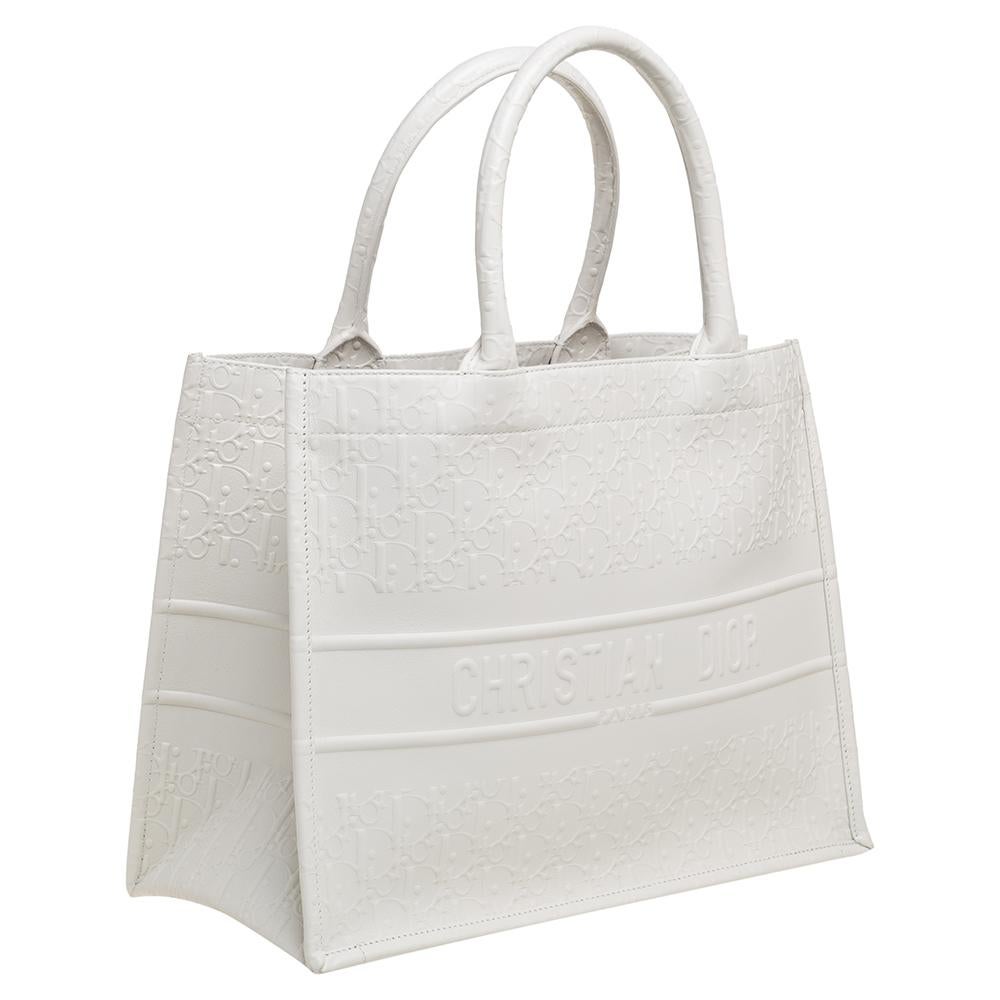 dior tote bag white