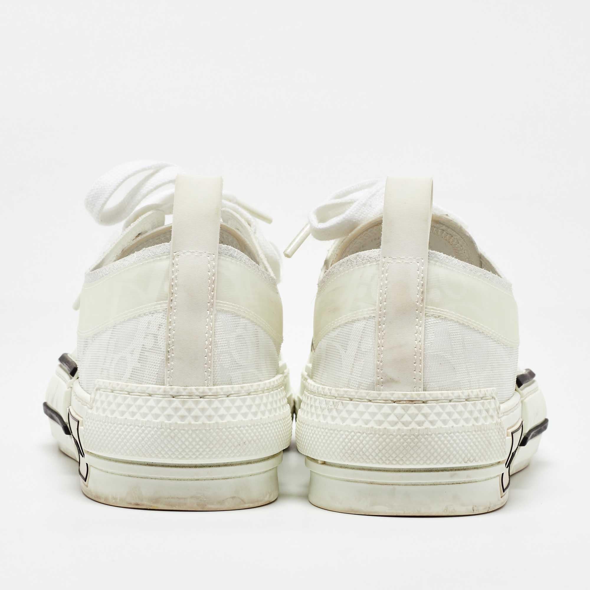 Dior Weiß Oblique Mesh and Rubber B23 Low Top Turnschuhe Größe 37,5 aus weißem Mesh Damen im Angebot