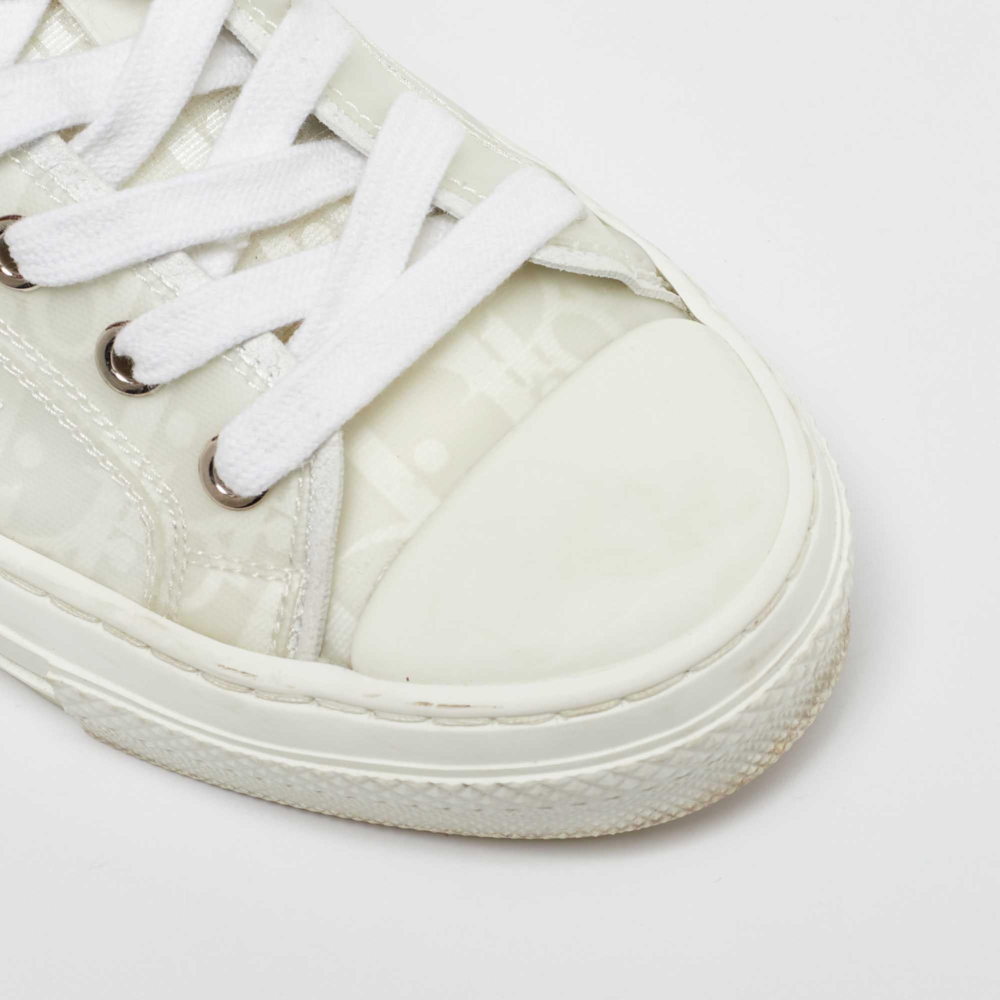 Dior Weiß Oblique Mesh and Rubber B23 Low Top Turnschuhe Größe 37,5 aus weißem Mesh im Angebot 2