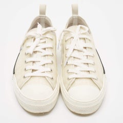 Dior Baskets basses Oblique blanches B23 en maille et caoutchouc, taille 41,5