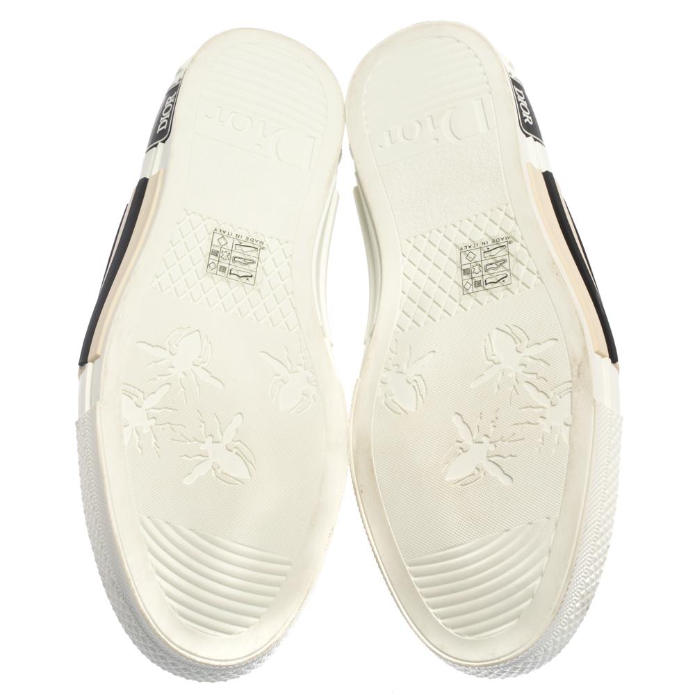 Dior White Oblique Mesh B23 High Top Sneakers Size 42 In Excellent Condition In Dubai, Al Qouz 2