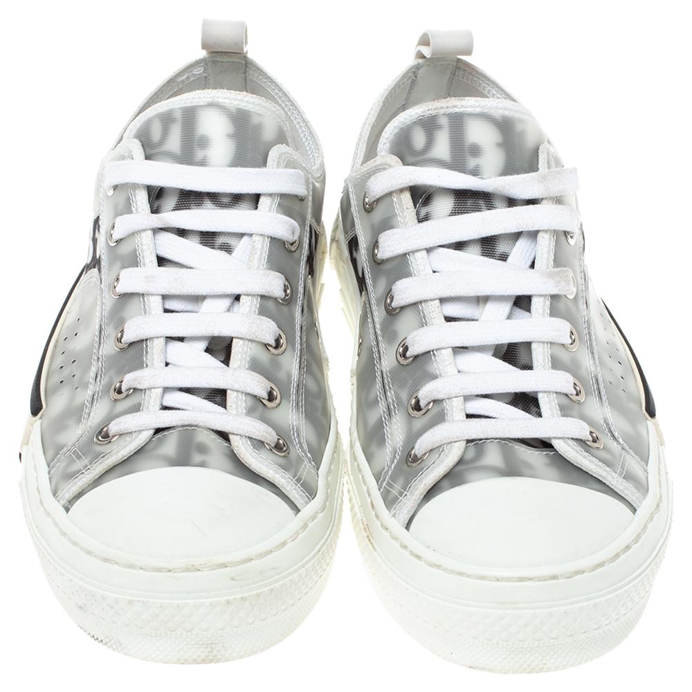 Dior White Oblique Mesh B23 Low Top Sneakers Size 38 5