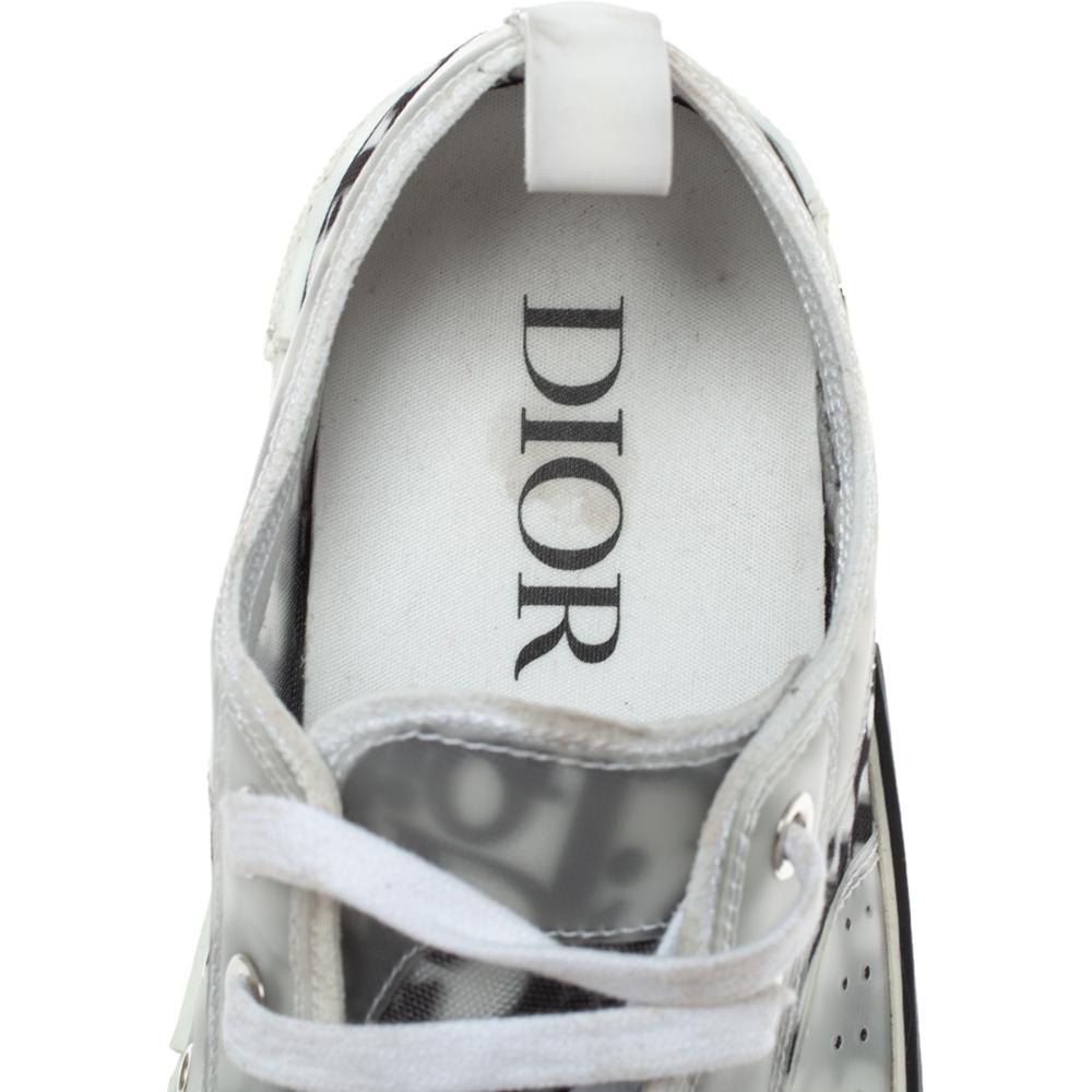 Dior White Oblique Mesh B23 Low Top Sneakers Size 38 8