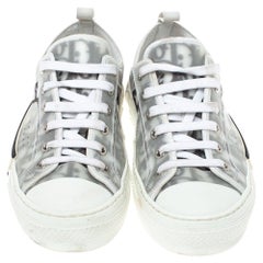 Dior White Oblique Mesh B23 Low Top Sneakers Taille 38