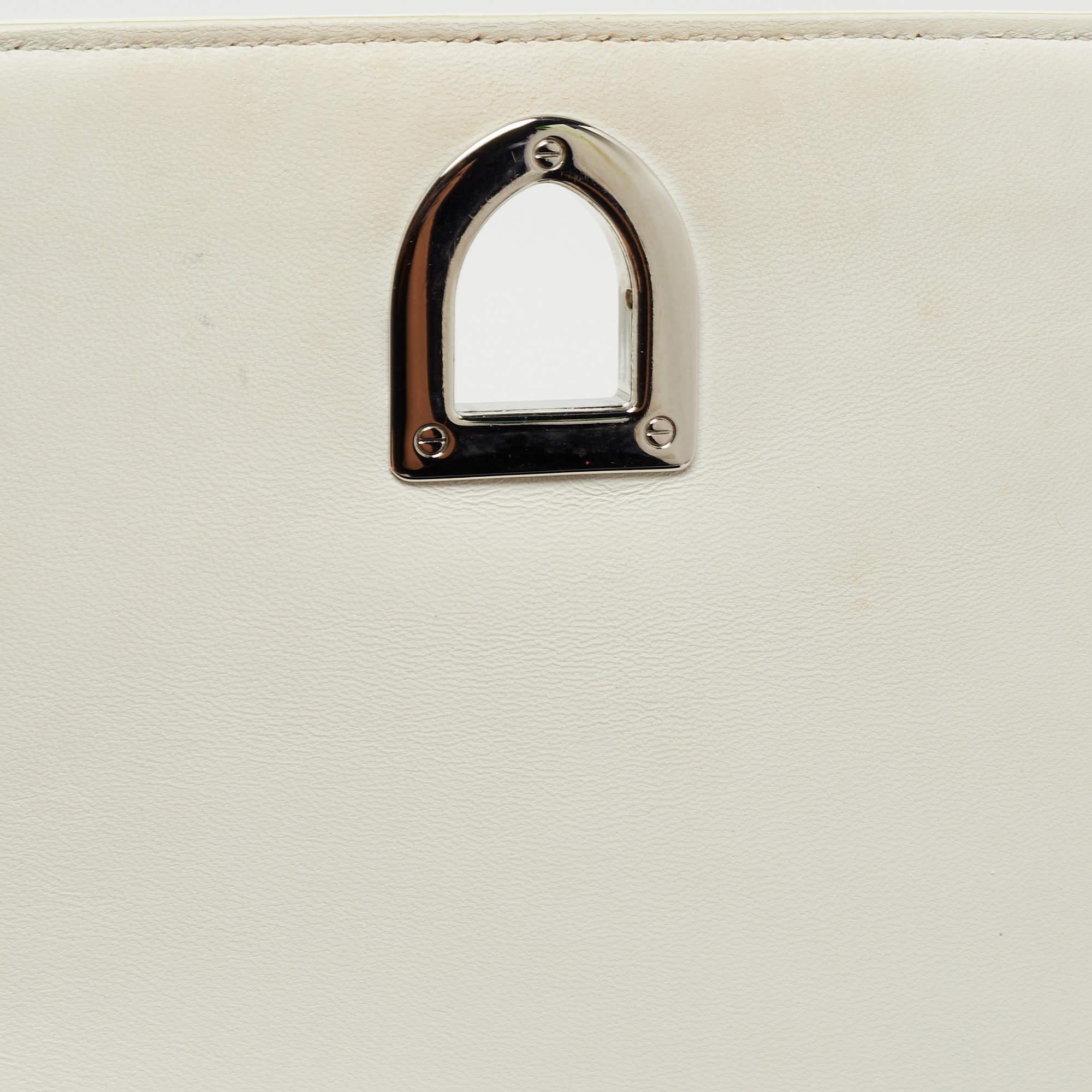 Dior White Patent Leather Small Diorama Shoulder Bag 7