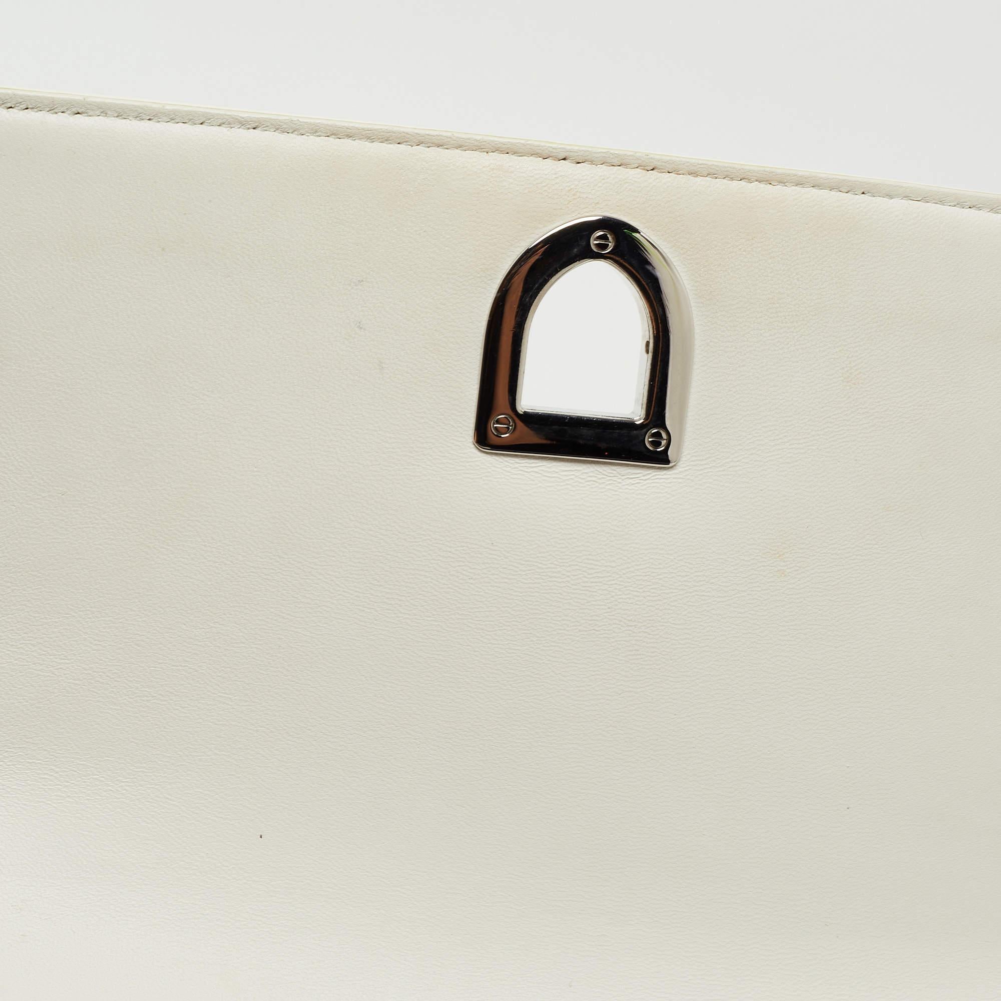 Dior White Patent Leather Small Diorama Shoulder Bag 8