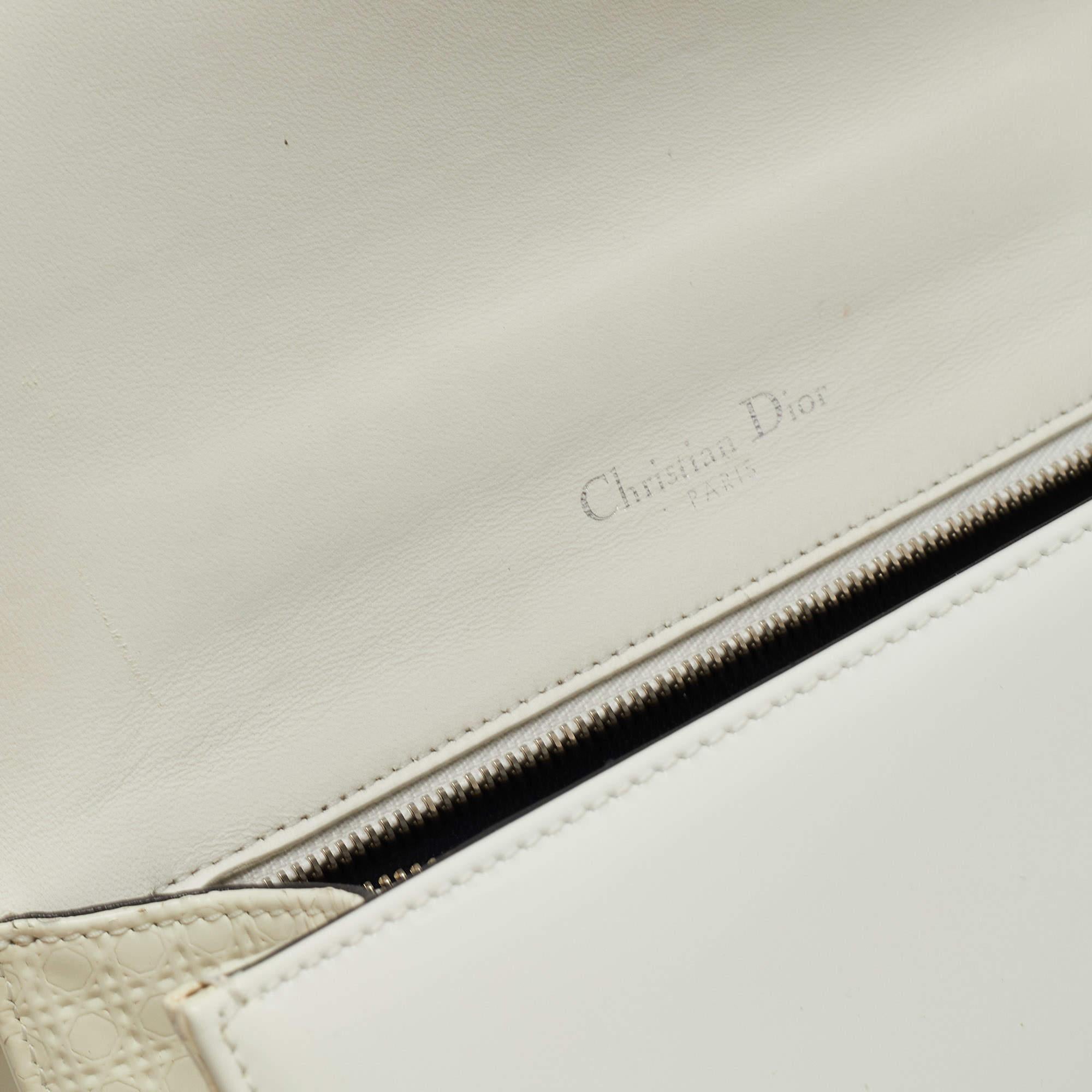 Dior White Patent Leather Small Diorama Shoulder Bag 9