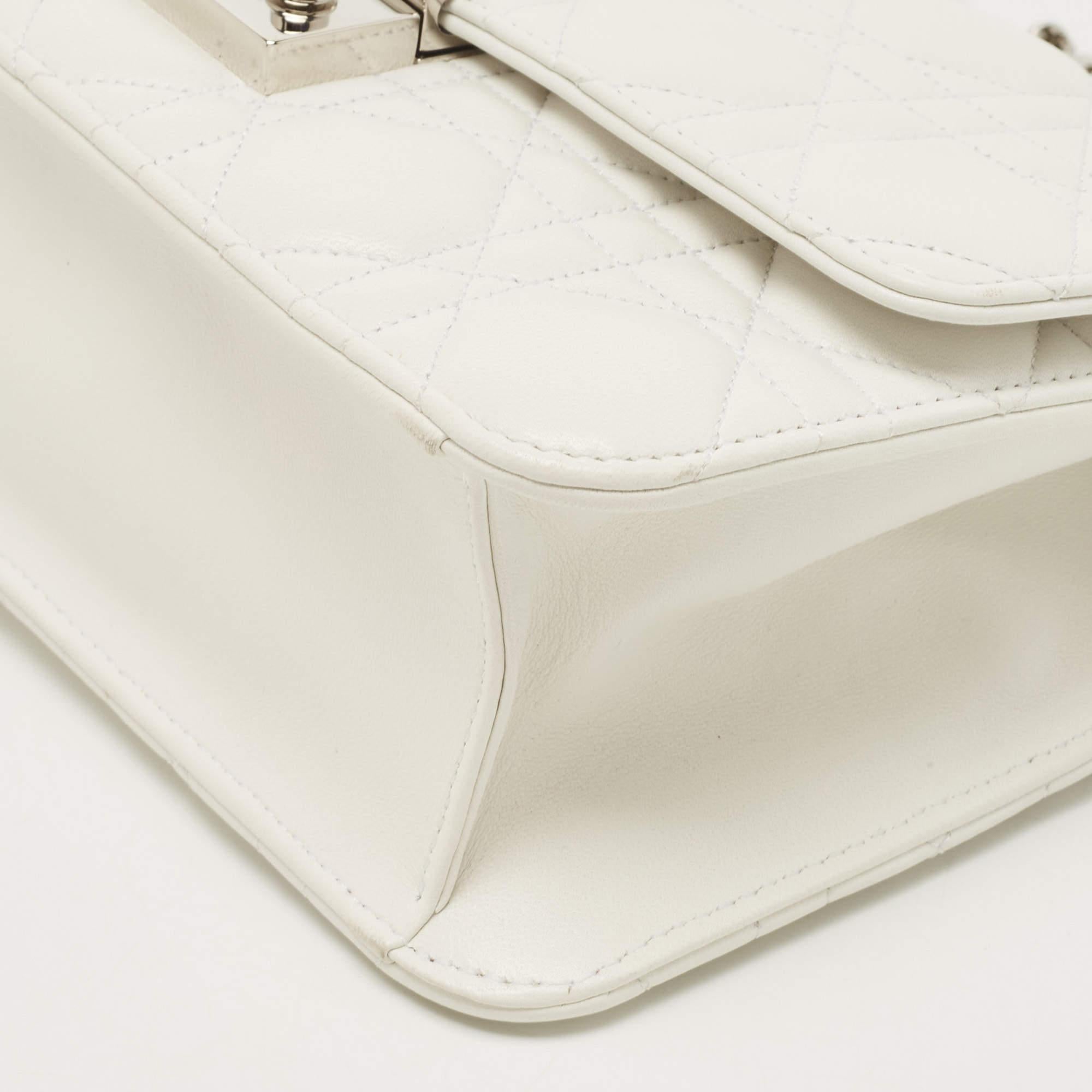 Dior White Quilted Leather Medium Miss Dior Promenade Shoulder Bag 6
