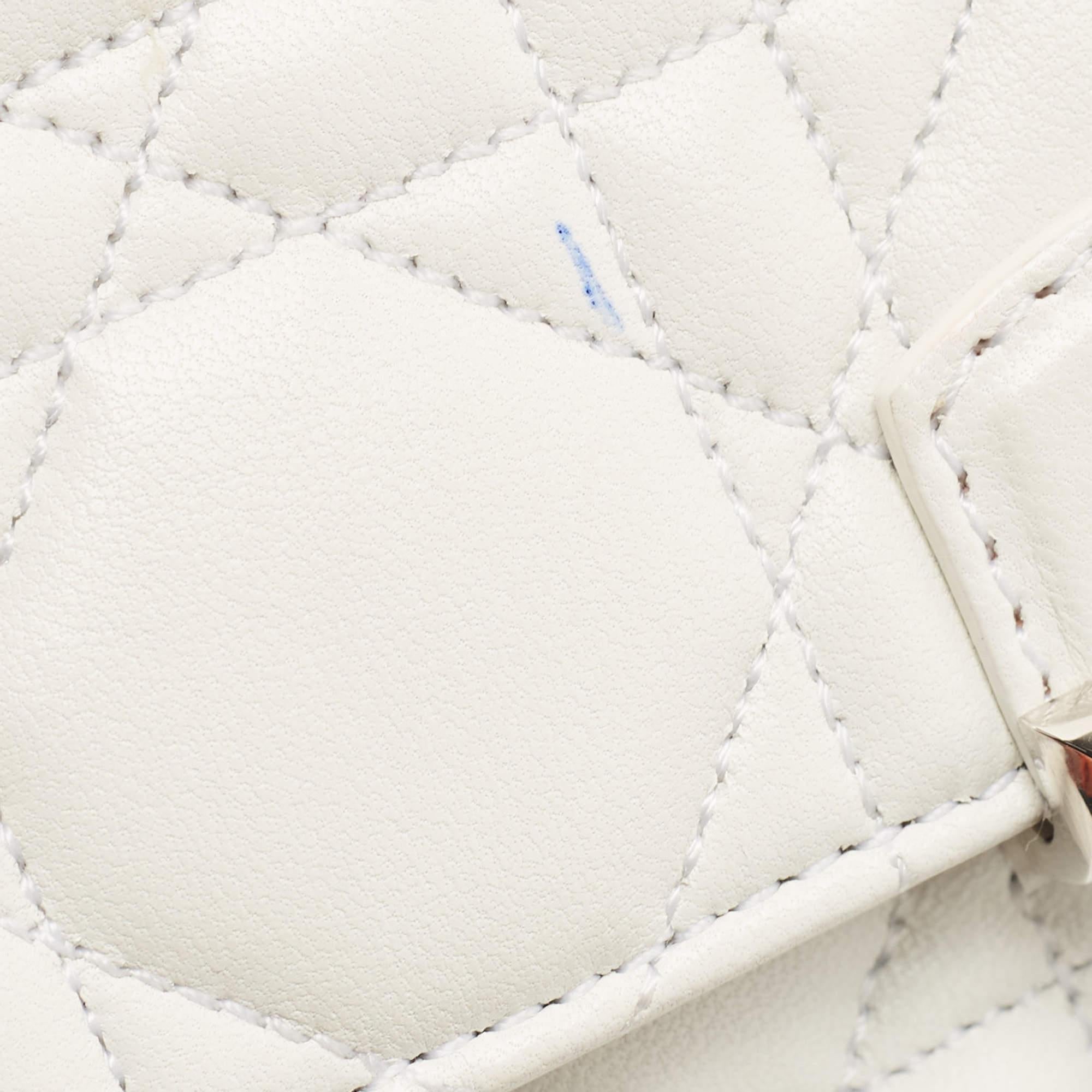Dior White Quilted Leather Medium Miss Dior Promenade Shoulder Bag 12