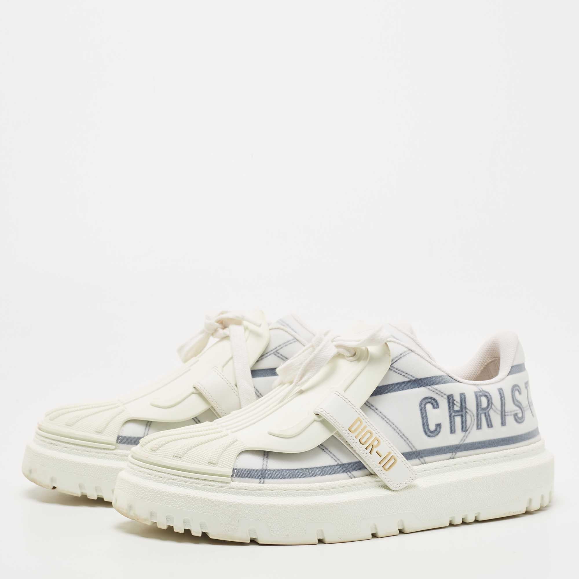  Dior - Baskets ID en caoutchouc blanc et maille technique, taille 41 Pour femmes 