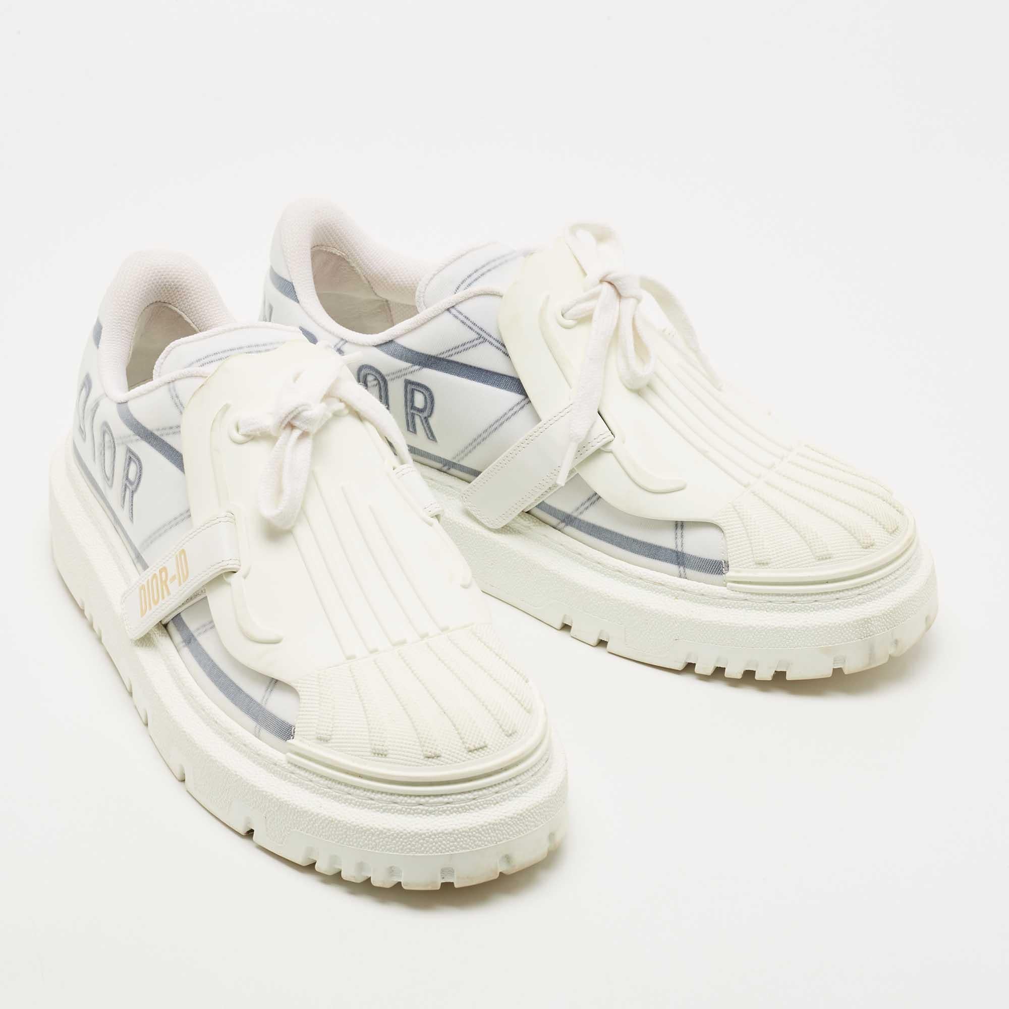 Dior - Baskets ID en caoutchouc blanc et maille technique, taille 41 1
