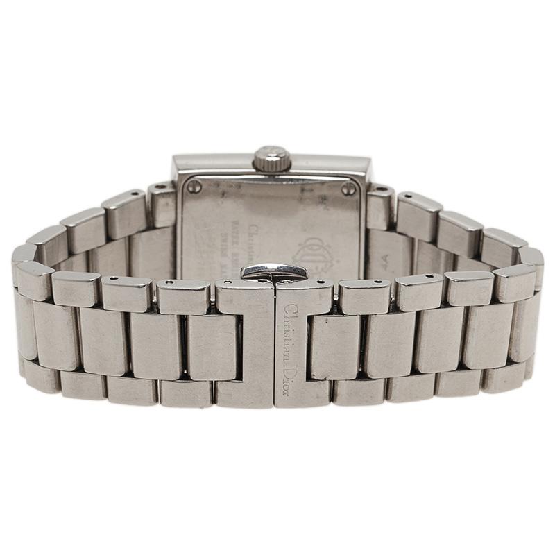 Dior White Stainless Steel Christal Women's Wristwatch 38MM 1