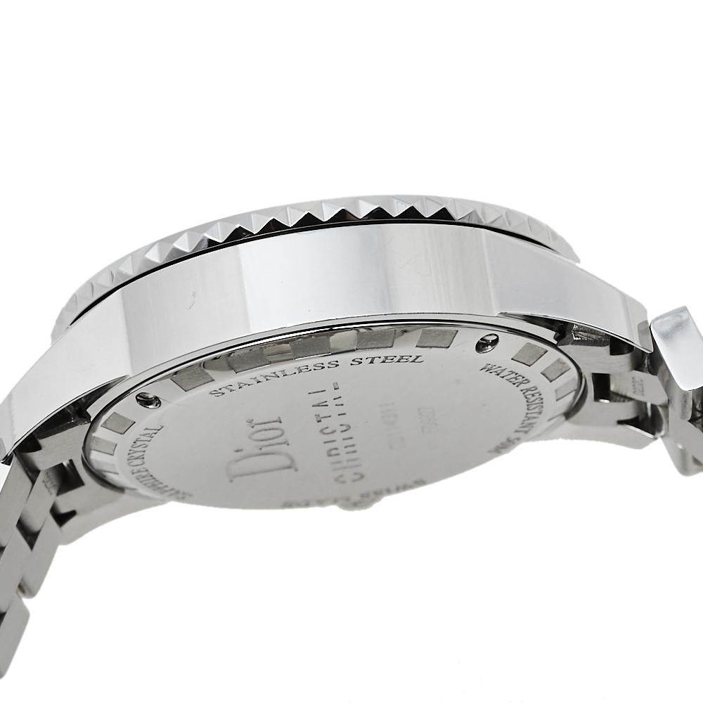 Dior White Stainless Steel Diamonds Christal CD114311 Women's Wristwatch 38 mm 2