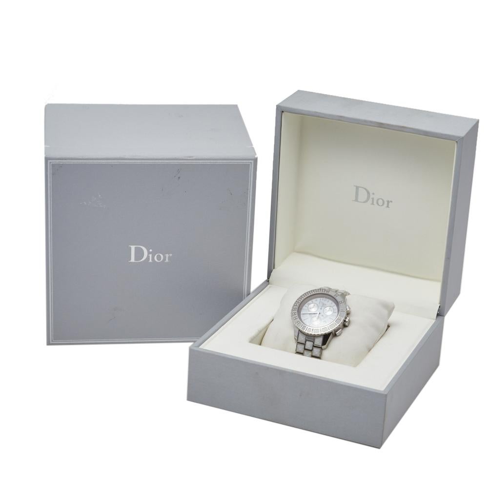 Dior White Stainless Steel Diamonds Christal CD114311 Women's Wristwatch 38 mm 3