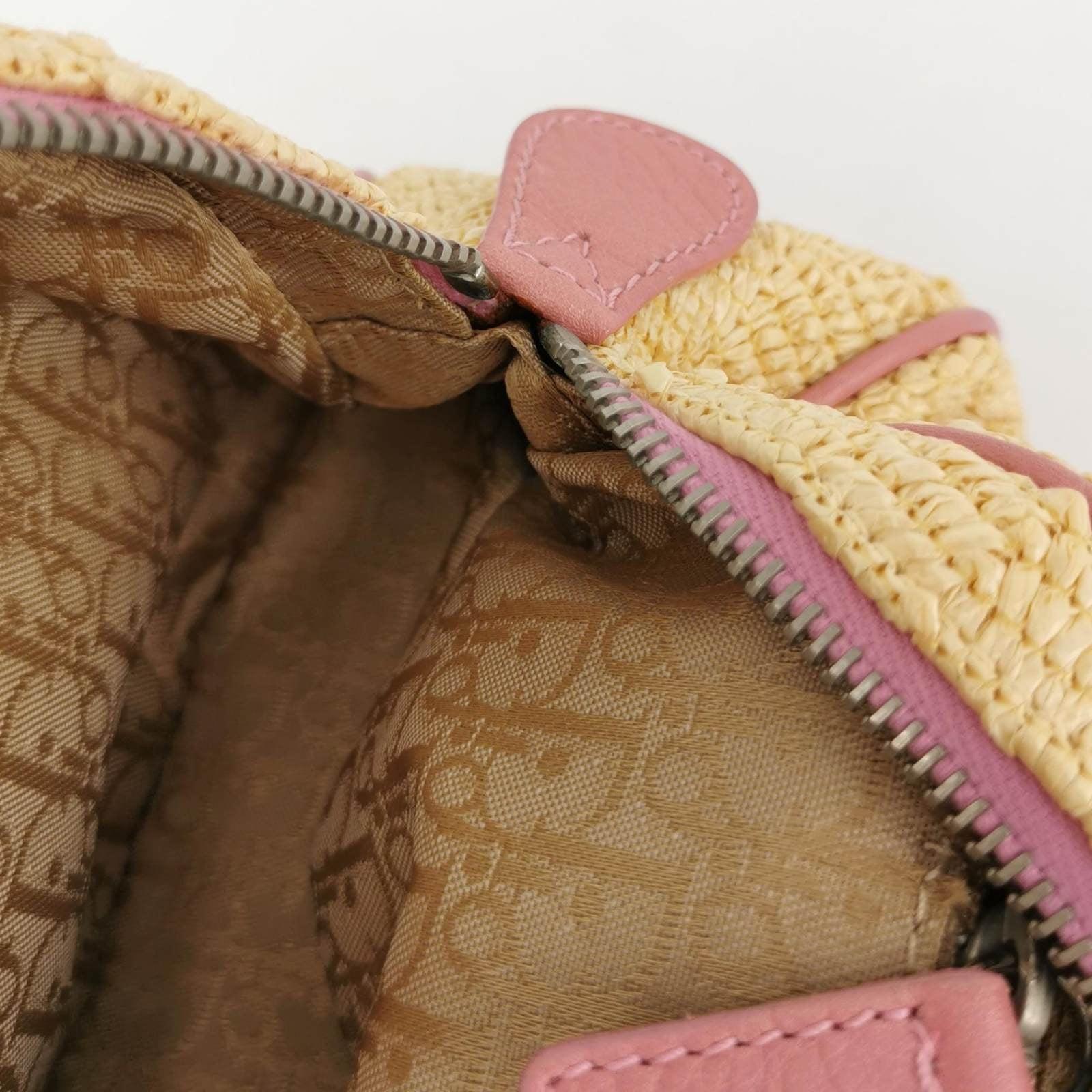 Dior Bolso Boston Bordado Floral Piel Rosa 6