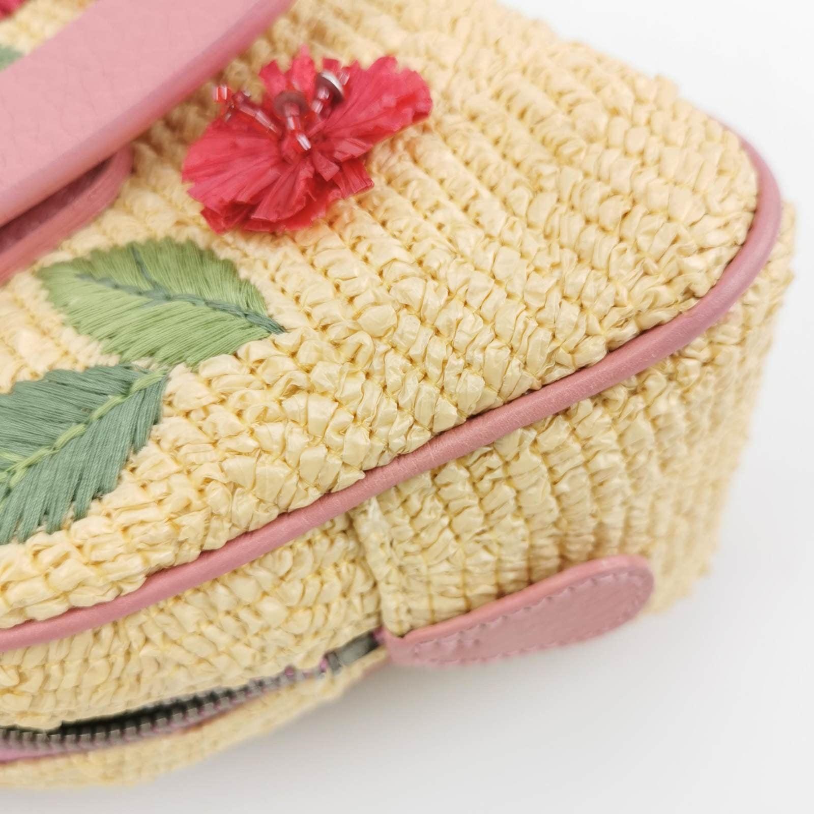 Dior Bolso Boston Bordado Floral Piel Rosa 3